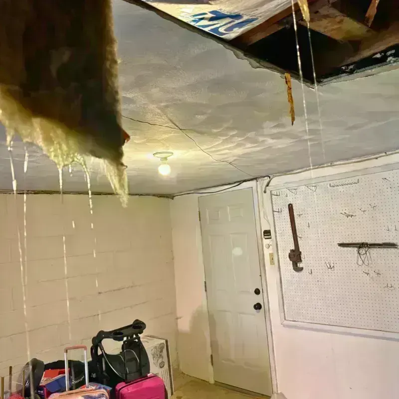 Before and after water damage restoration in Energy, IL